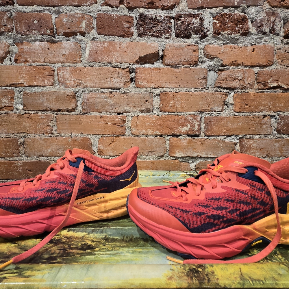 HOKA Trail Running Shoe in Red and Orange - Picture 4 of 7